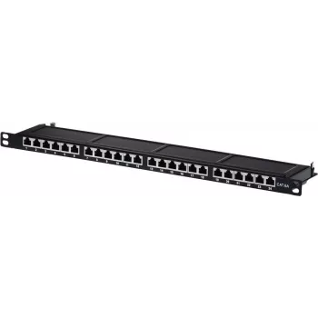 Patch panel Helos 134334 0.5U Gigabit Ethernet sivý