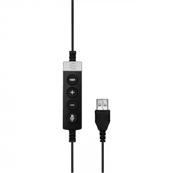EPOS IMPACT SC 660 USB ML Headset káblový s hlavovým mostom telefonovanie/hudba USB Type-A čierna, strieborná