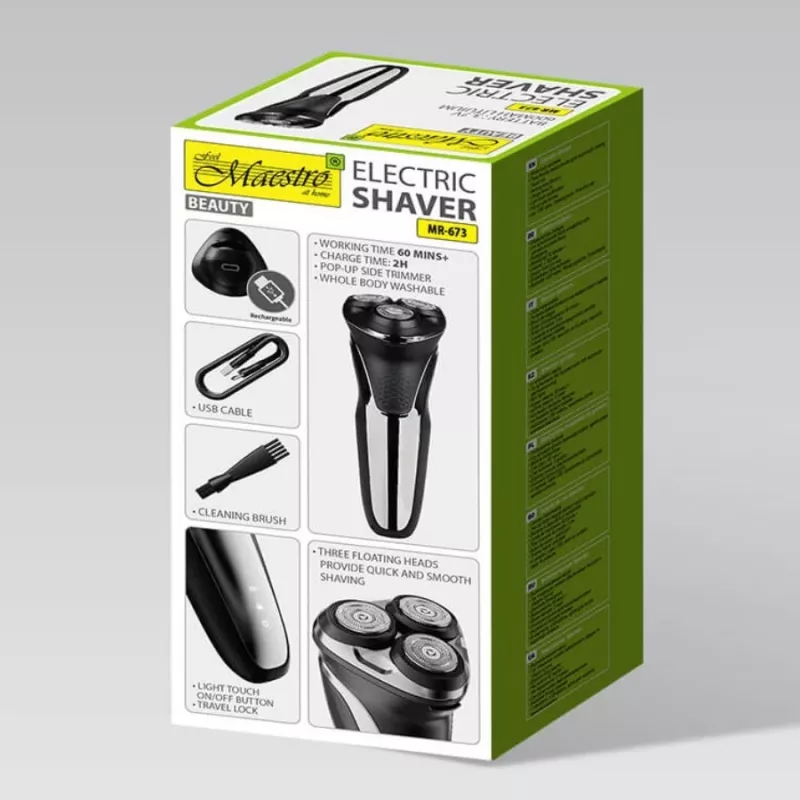 MAESTRO MR-673 USB elektrický holiaci strojček