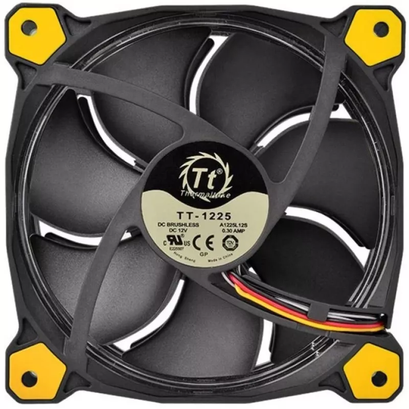Thermaltake Riing 14 LED 140mm skriňový ventilátor čierny/žltý