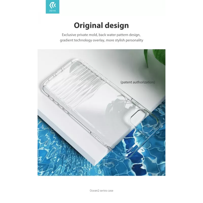 Puzdro na smartfón Devia Ocean2 séria pre iPhone 11 Pro Max, transparentné, ochranný priehľadný kryt