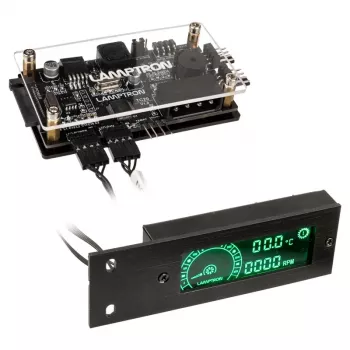 Lamptron TC20 PCI ovládač ventilátorov a RGB LED, čierny – hub ventilátorov/LED do PCI slotu