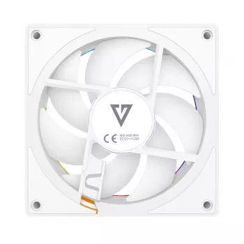 Skriňový ventilátor MODECOM VOLCANO LOOP 120 ARGB Reverse Fan biely 120 mm, PWM, 400–1400 RPM