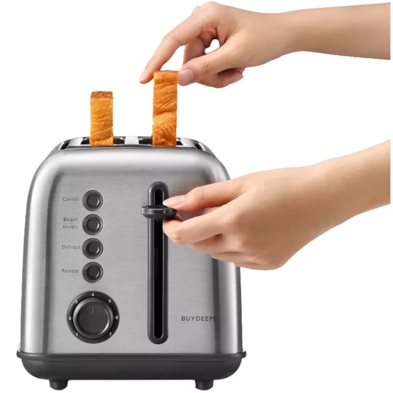 BUYDEEM 2-slotový hriankovač, model DT620E, farba nerez, EU