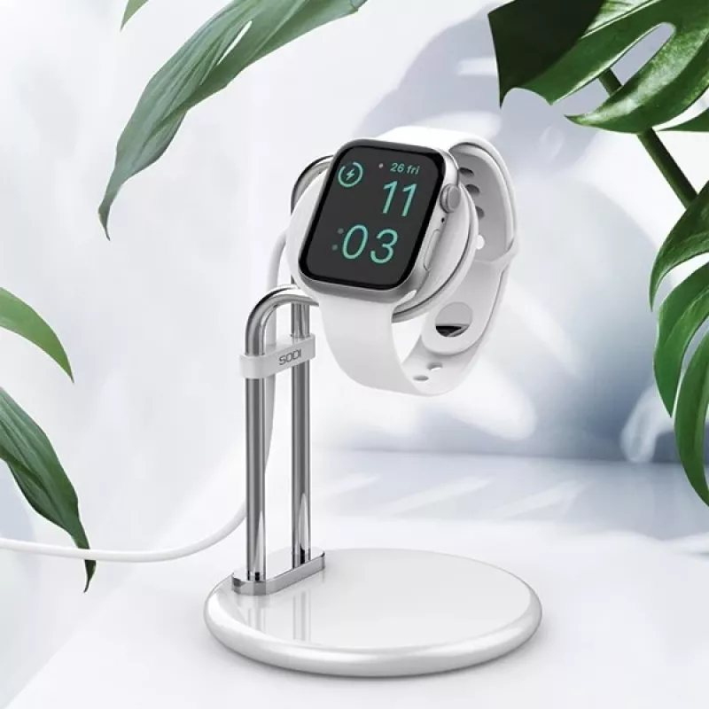 Nabíjací stojan pre Apple Watch SAW-300 indukčný strieborný