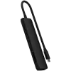 Satechi 7-in-1 USB-C slim multiport adaptér Ethernet (USB-C PD, 2x USB-A, HDMI 4K, Ethernet, čítačka kariet micro/SD) (čierna)