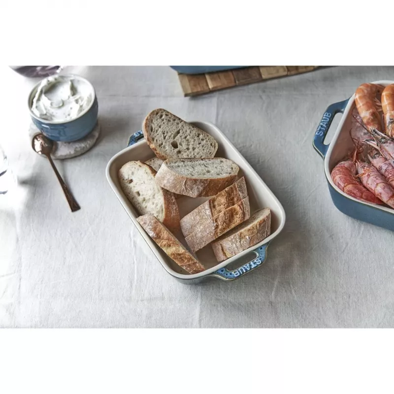 Staub 40508-172-0 keramická obdĺžniková súprava na pečenie, 3-dielna, Antique Turquoise