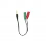 Audio kábel SBOX 35M-2X35F 0,2 m 3,5 mm 2 x 3,5 mm čierny