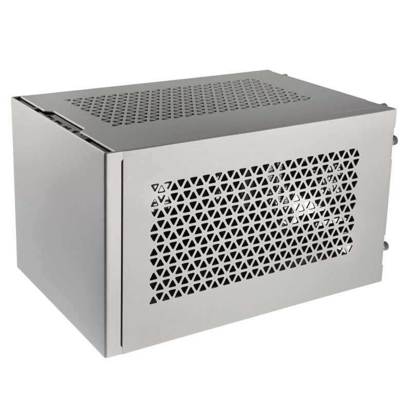 Mini-ITX skriňa SILVERSTONE SST-SG15S, strieborná hliníková kompaktná skriňa