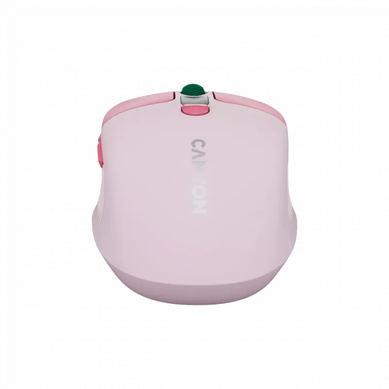 Canyon MW-26 - 2in1 bezdrôtová optická myš Bluetooth / 2,4 GHz - tichá - ružová