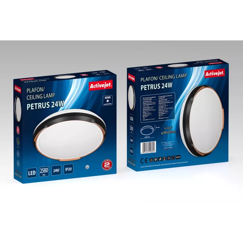 Activejet LED stropné svietidlo AJE-PETRUS 24W