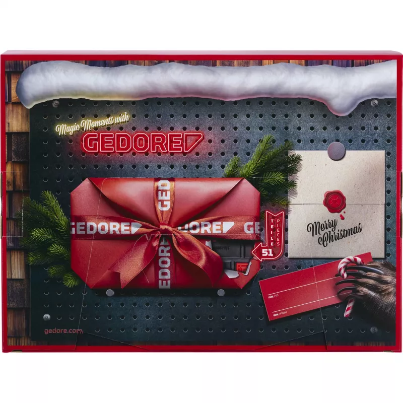 Adventný kalendár Gedore R33003151 2025 — kalendár s tematikou náradia, limitovaná sada