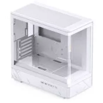 Jonsbo D200 biela mATX Mid-Tower skriňa s temperovaným sklom a mini temp displejom