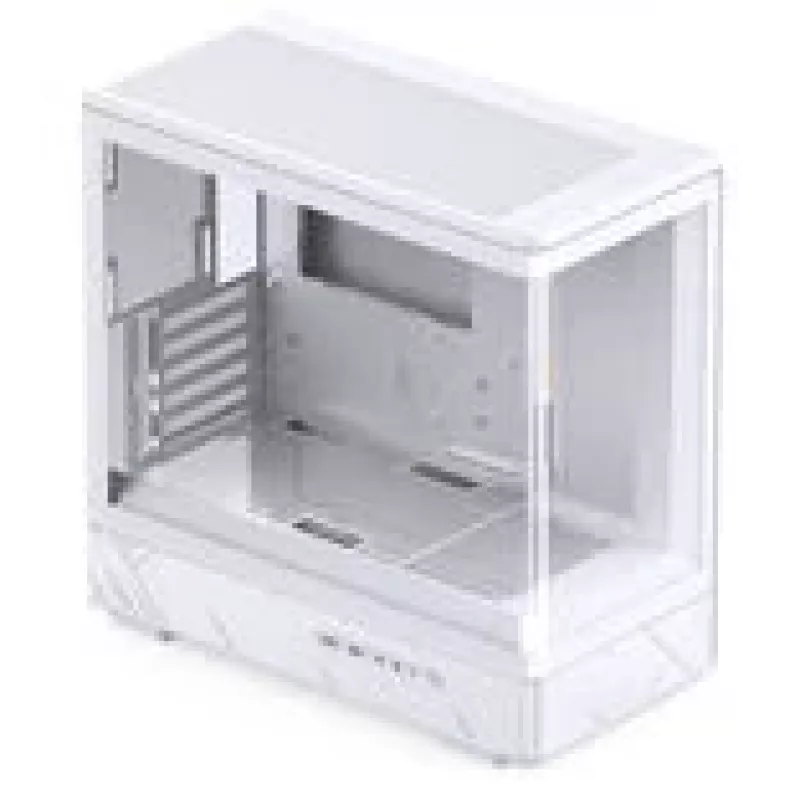 Jonsbo D200 biela mATX Mid-Tower skriňa s temperovaným sklom a mini temp displejom