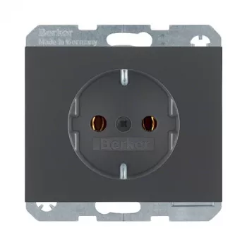 Zásuvka Type F berker 47157006, 16 A, 250 V, antracit, puzdro z termoplastu