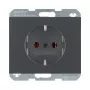 Zásuvka typ F berker 47157006, 16 A, 250 V, antracit, puzdro z termoplastu