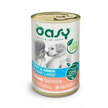 Oasy One Protein Puppy & Junior M/L losos 400g