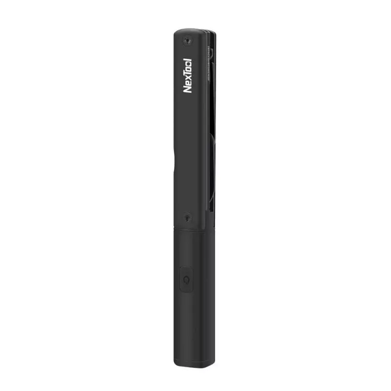 Multifunkčné pero s baterkou Nextool NE20026 — LED 50 lm, 90 min prevádzky, nerezový nôž, nožnice, USB-C, hliník, 125×15 mm, 38 g