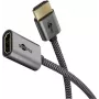 Ultra High-Speed HDMI flexibilný adaptér, kábel čierny/zlatý