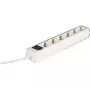 Hama 00030384 6-zásuvková rozdvojka s vypínačom, zásuvky 45 stupňov, 1,4 m, biela