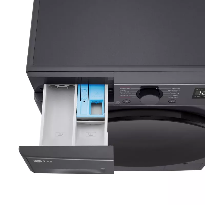 Práčka LG F2WR508S2M — s predným plnením, 8 kg, 1200 ot/min, A…