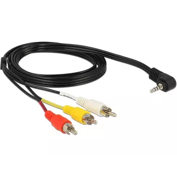 Video káblový adaptér DeLOCK 84504 1,5 m 3,5 mm 3 x RCA čierny