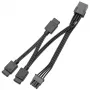 EK Water Blocks EK-Loop OmniLink D-RGB 3-cestný rozdeľovací kábel signálu, 10 cm, čierny