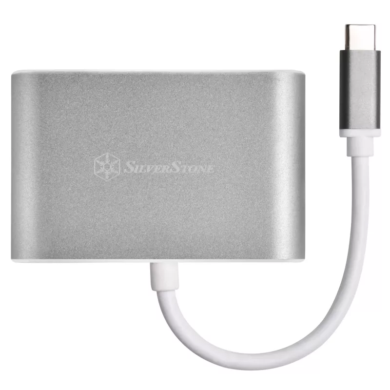 Externý video adaptér SILVERSTONE EP16 USB-C 3.1 s výstupmi HDMI a VGA