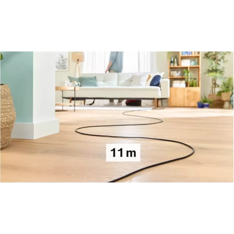 Vysávač Bosch BGB 41RD3H — 600 W, 4 l vrecko, HEPA filter, 11 m akčný rádius, teleskopická trubica, červený