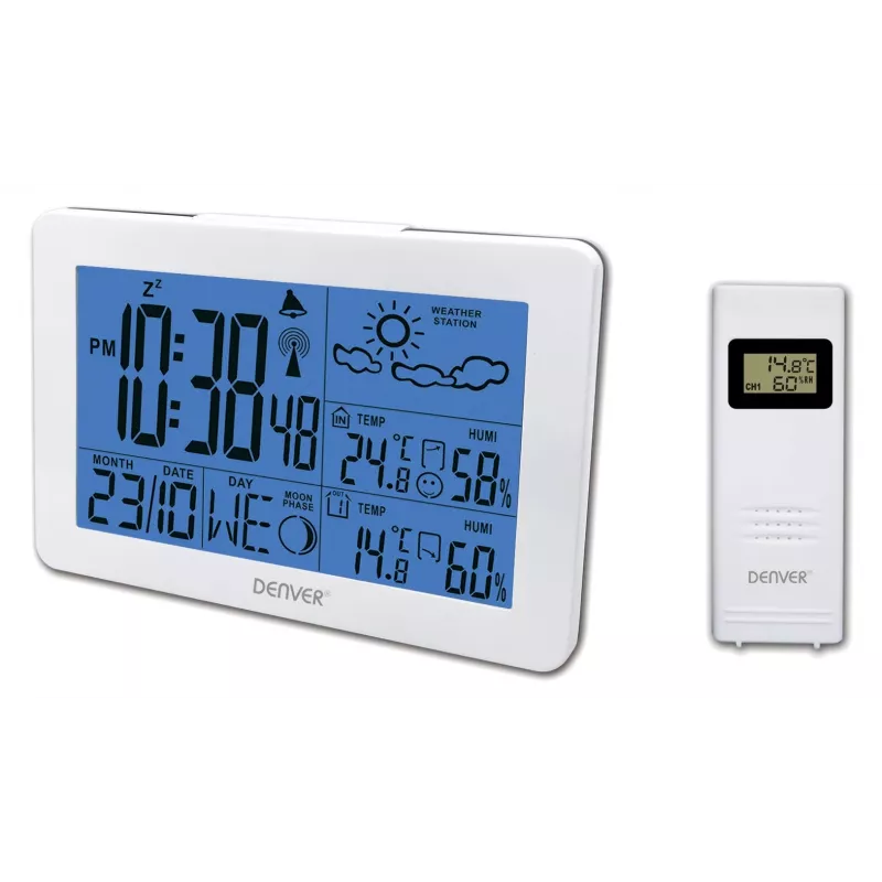 Denver WS-530WHITE digitálna meteostanica biela batéria