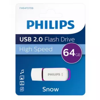 Philips FM64FD70B USB kľúč 64 GB USB Type-A 2.0 fialový, biely