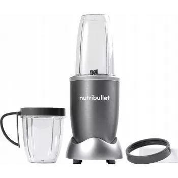 Mixér NUTRIBULLET NB606B 600W, Tritan nádoba 0,7L, 6 čepelí, 1 rýchlosť, 500ml pohár, sivá