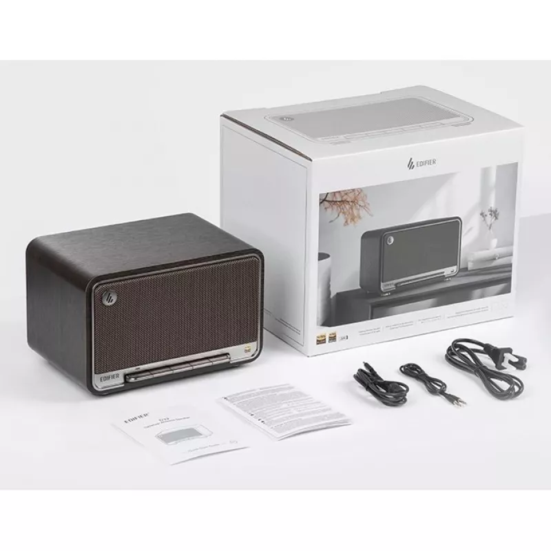 Edifier stolný bezdrôtový reproduktor | D32 | 60 W | Bluetooth | čierny Walnut | bezdrôtové pripojenie