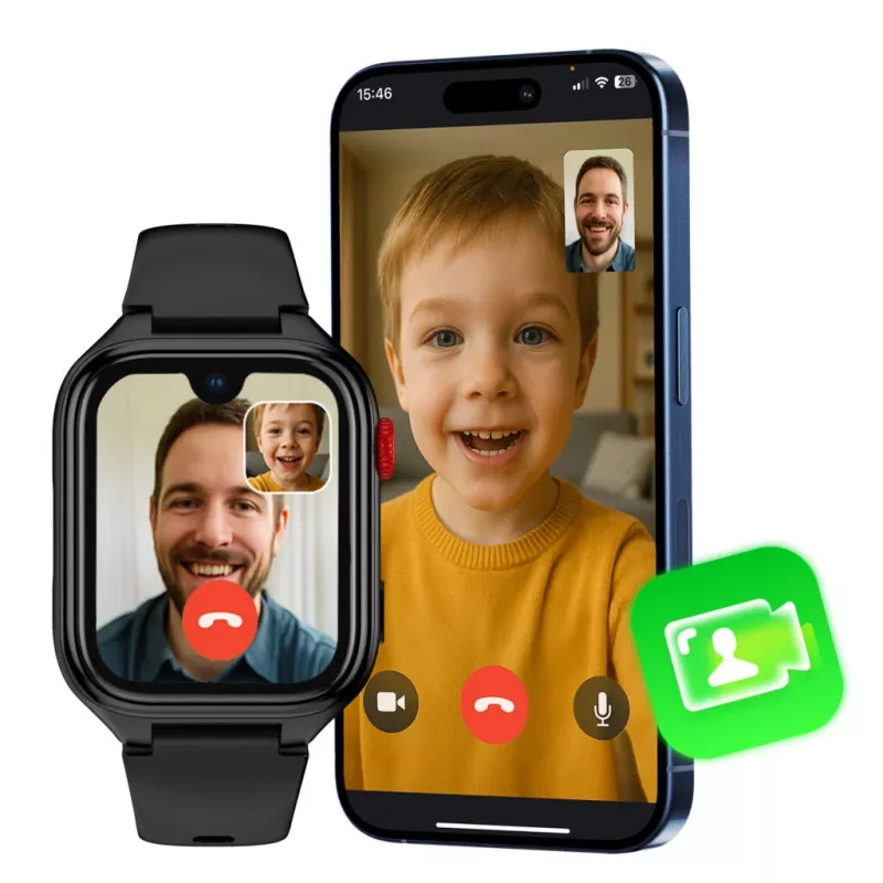 Smartwatch Stelio ST-SWJ102-BK Junior Pro AI 4G čierne – detské wearable zariadenie s 4G konektivitou