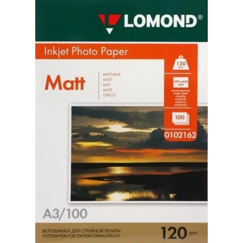 Lomond fotografický atramentový papier matný 120 g/m² A3, 100 listov
