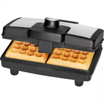 Clatronic WA 3606 vaflovač 2 vafle čierna, nehrdzavejúca oceľ 800 W