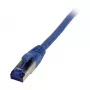 Patch kábel RJ45 - CAT6A 500 MHz - 0,15 m - modrý - S-STP(S/FTP) - TPE/LSZH(Superflex) - AWG26 - Synerg