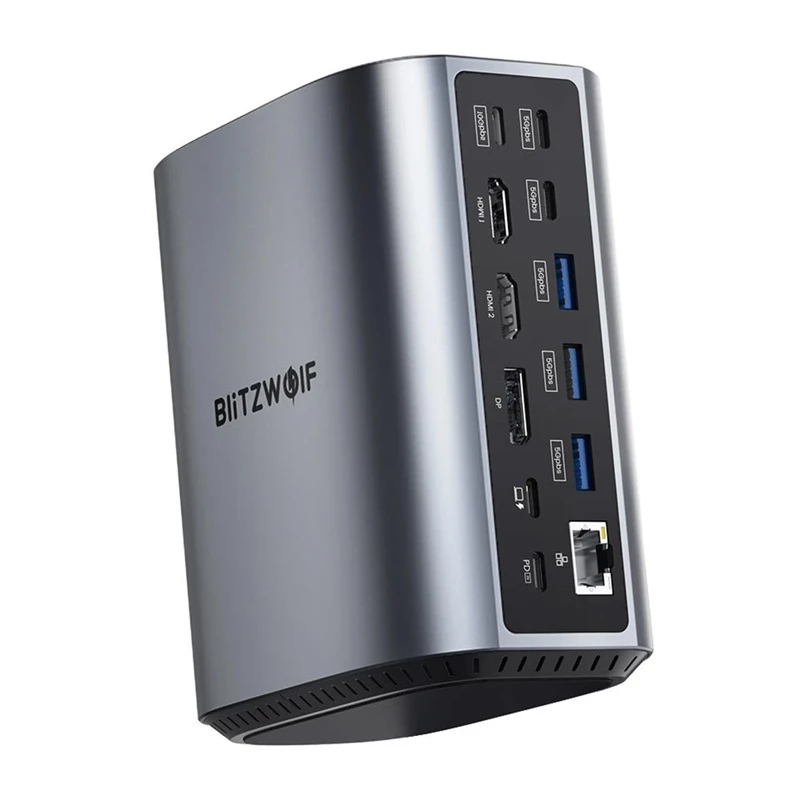 Dokovacia stanica BlitzWolf BW-TH15 17in1 — 2x HDMI, DisplayPort, 4x USB-C