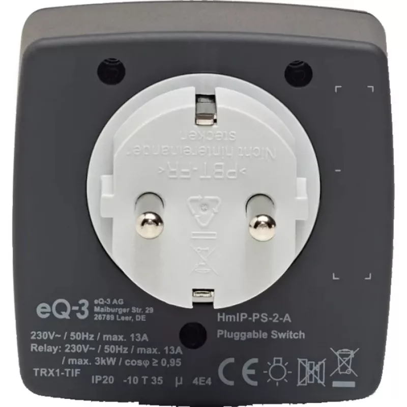 eQ-3 AG Homematic IP 161613A0, interiér, antracitová, plast, IP20, IP20, 70 mm