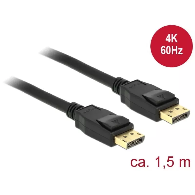 DeLOCK - DisplayPort kábel - DisplayPort (M) na DisplayPort (M) - 1,5 m - podpora 4K - čierny (85508)