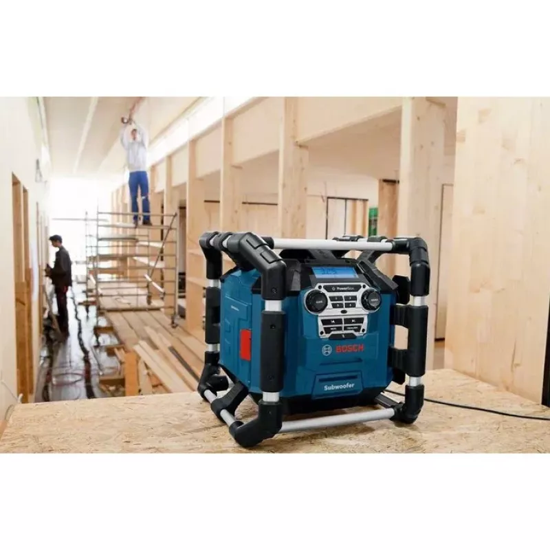 Bosch GPB 18V-5 C Professional prenosné digitálne rádio hliník, čierna, modrá