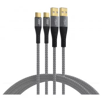 EFB Elektronik USB-A na USB-C súprava káblov 60W QC 3A 2x2m – digitálny/dáta (USB-AC-00007)