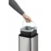 Odpadkový kôš Durable NO TOUCH 6L obdĺžnikový nerez strieborný čierny
