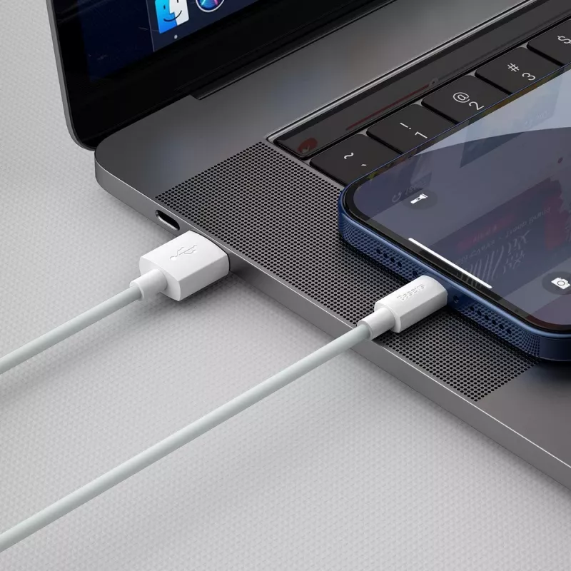 Baseus TZCALZJ-02 kábel k telefónu biely 1,5 m USB A Lightning
