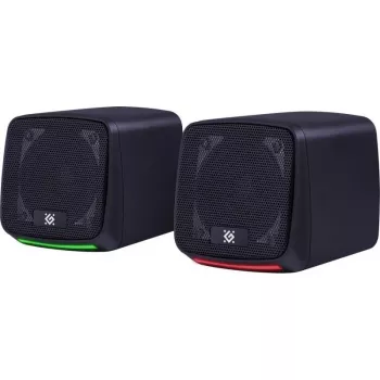 PC reproduktory DEFENDER J3 2.0 6W LED USB, 2×3W RMS, 90–20000 Hz, 3,5 mm, čierna