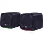 PC reproduktory DEFENDER J3 2.0 6W LED USB, 2×3W RMS, 90–20000 Hz, 3,5 mm, čierna