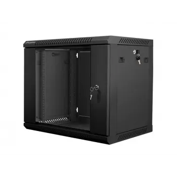 Nástenný rack LANBERG 9U (600×450×507 mm) IP20, max. zaťaženie 60 kg, čierny