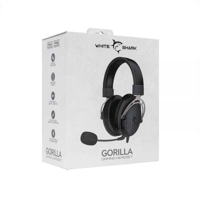 Slúchadlá White Shark GH-2341 Gorilla čierna/sivá