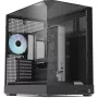 Skriňa typu tower APNX V2 s tromi tvrdenými sklenenými panelmi, čierna
