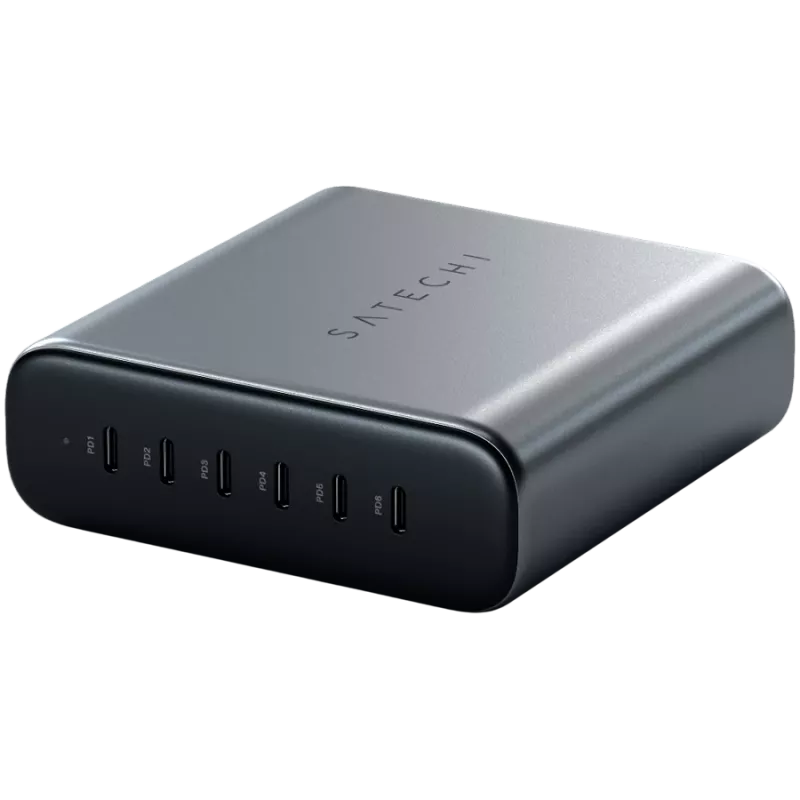 Indoor nabíjačka Satechi ST-C200GM-EU univerzálna sivá 6 USB Type-C portov